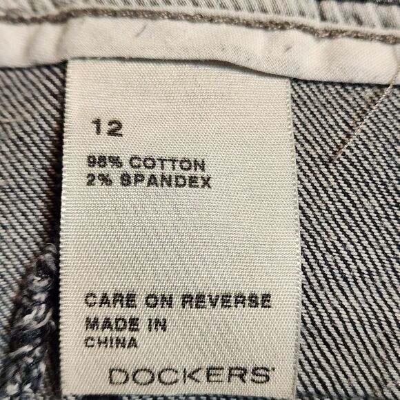 Dockers Collection Denim Jeans Ideal Fit Dark Blue Women's 12 - Picture 12 of 13